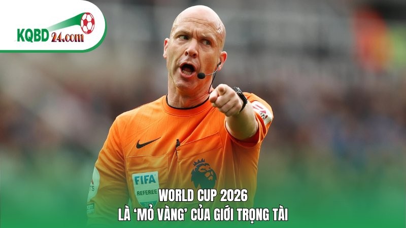 World Cup 2026 là ‘mỏ vàng’ của giới trọng tài